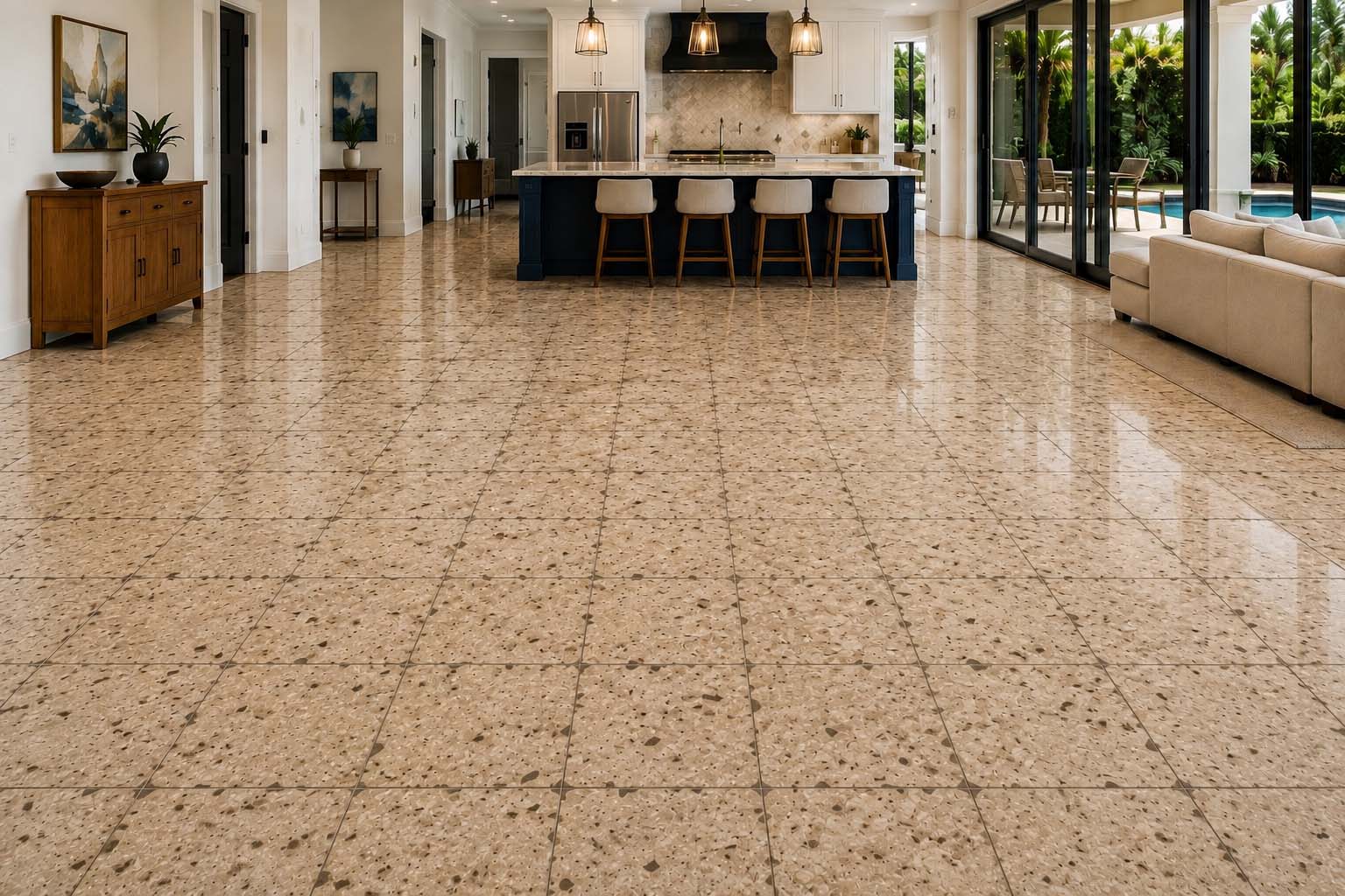 Before tile and grout restoration
